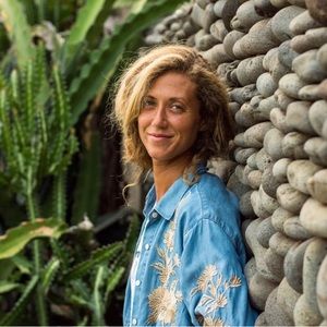 ZARA Woman premium collection blue button down size S